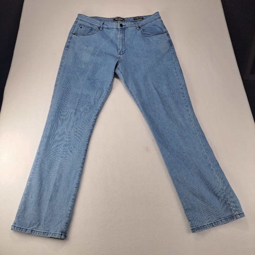 Jack Of Spades Mens‎ High Roller Comfort Fit Denim Jeans 42x34 Blue Straight Leg
